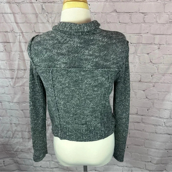 converse one star grey cotton open front Cardigan sweater size medium - Picture 7 of 9